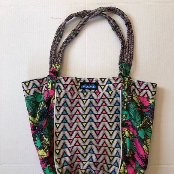 KAVU Neon Rope Tote Bag - Picture 2 of 14